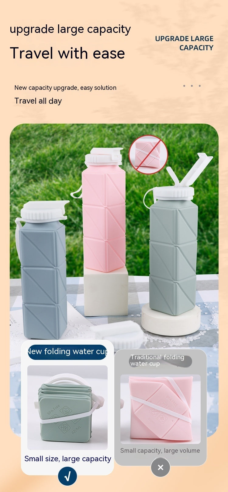 Eco-Smart Collapsible Bottle: Your Hydration Partner On-The-Go - Trip Savvy Essentials