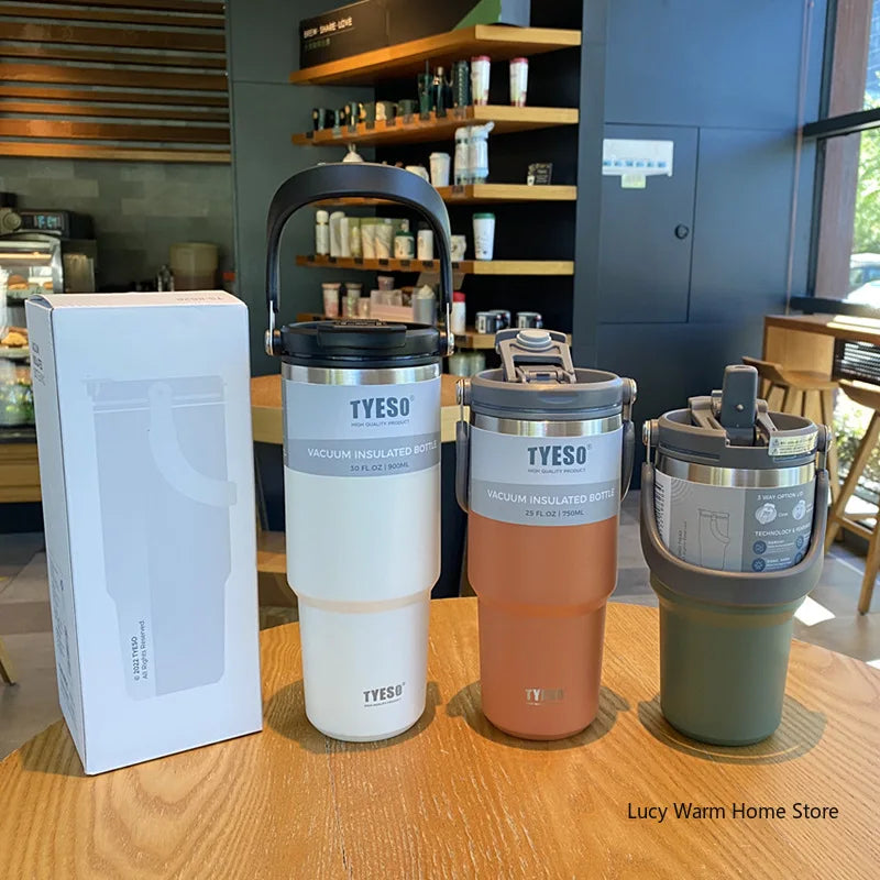 ThermoCafé by Tyeso: Stainless Steel Travel Mug for Hot & Cold Beverages - Trip Savvy Essentials