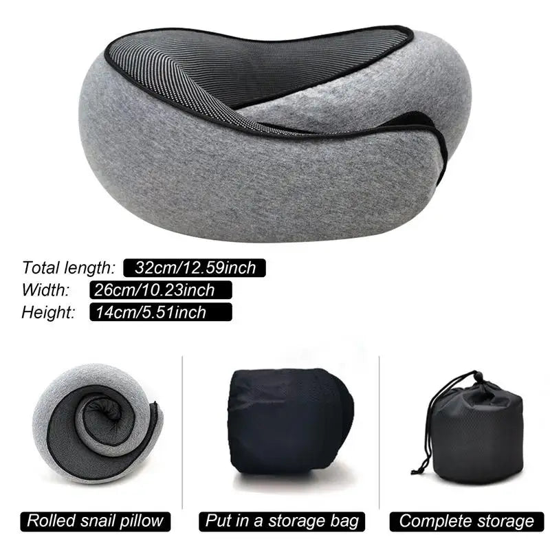 Ultimate Comfort Memory Foam Neck Pillow - Travel Essential for Flights, Camping, and Road Trips